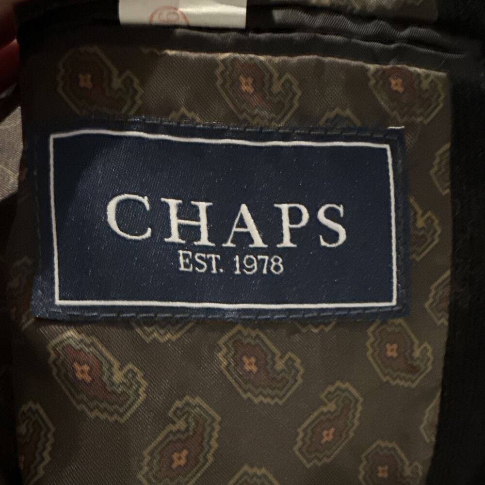Chaps Blazer Single-Breasted Two-Button Elbow Patches - Picture 3 of 4
